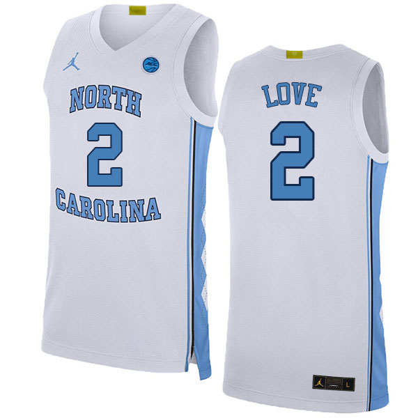 Men #2 Caleb Love North Carolina Tar Heels College Basketball Jerseys Sale-White